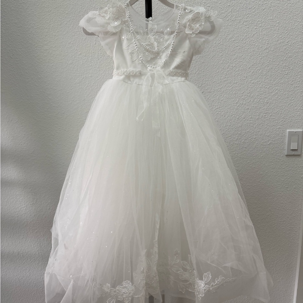 Flower Girl Dress: Anthropologie White Kids Formal Dress